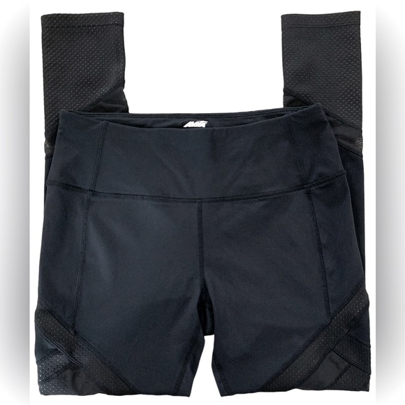 Avia Women's Medium Black Leggings Athletic Mesh Panels Gym Yoga Activewear - Picture 4 of 6